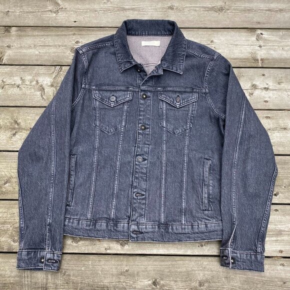 Allsaints Sheba Denim Jacket Large Gray - Picture 3 of 10